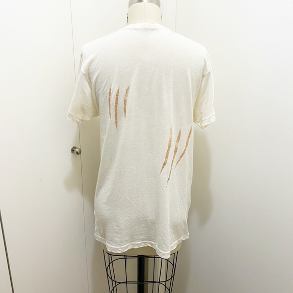 Wildfox Baby Cheetah and Claw Sparkle Tee Sheer Off White XS - Picture 11 of 13